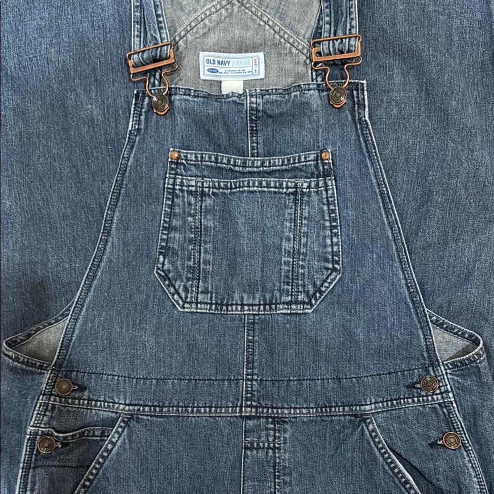 Old Navy Women’s Blue Denim Overalls Size Large